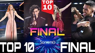 SAN REMO FESTIVAL 2022  FINAL  TOP 10 Eurovision Italy [upl. by Oz]