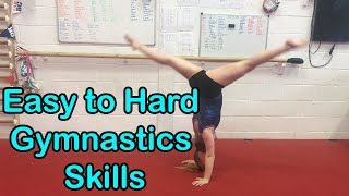 Easy to Hard Gymnastics Skills  KTGymnasticsFan [upl. by Casie]