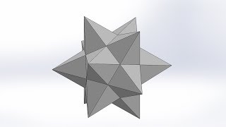 How to make Small Stellated Dodecahedron by SolidWorks  3D CAD [upl. by Rosenthal300]