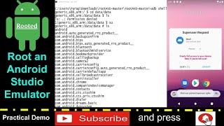 Root an Android Studio AVDs  Practical Demo on Root Android Studio Emulator with API 30 [upl. by Downe]