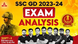 SSC GD Analysis 2024  SSC GD 22 Feb 2nd Shift Paper Analysis  SSC GD Exam Analysis 2024 [upl. by Ahsikyt]