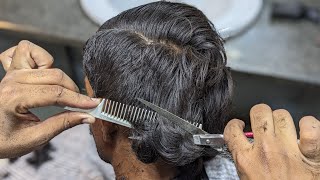 ASMR 💈 men normal hair cutting with scissors [upl. by Draude]