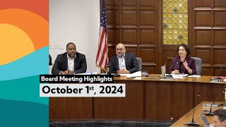 Board of Education Meeting Highlights  October 1 2024 [upl. by Delija318]