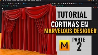 Tutorial cortinas en Marvelous Designer  Parte 2 [upl. by Gnouc150]