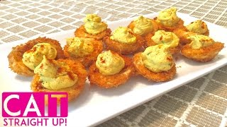 Fried Deviled Eggs Recipe  Cait Straight Up [upl. by Vaclav709]