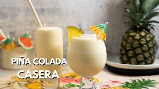 Cómo hacer una Piña colada casera y económica con alcohol y sin alcohol [upl. by Ji]