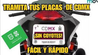 CÓMO TRAMITAR PLACAS PARA MOTO EN LA CIUDAD DE MÉXICO 2021  TRAMITA TUS PLACAS  TRÁMITES [upl. by Nosmirc]