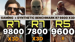 9800X3D VS 7800X3D VS İNTEL ULTRA 285K VS 5800X3D VS 9950X VS İ9 14900K VS 7950X GAMİNG BENCHMARK [upl. by Eelirrem]