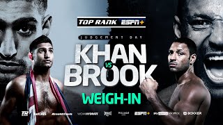 Amir Khan vs Kell Brook  WEIGHIN  FIGHT SATURDAY ESPN IN US SKY SPORTS BOX OFFICE IN UK [upl. by Corenda]