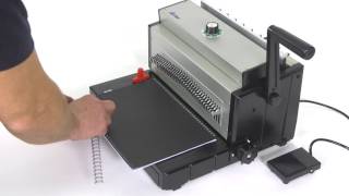 NZ Binding WM703E Manual Wire Binding Machine Demo [upl. by Kaehpos]