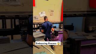 Embossing process in Hydrolic brake press machine youtubeshorts manufacturingengineering shorts [upl. by Dott]