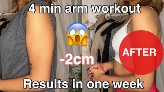 Lean arms in ONE WEEK I tried a 4 min arm workout  Before and After results [upl. by Ziza]