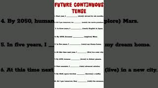 Future Continuous Tense  future tense  Continuous tense  tense  foryou [upl. by Imehon108]