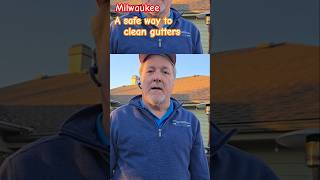 guttercleaning shorts lawncare howto diy milwaukeetools how [upl. by Pfister]