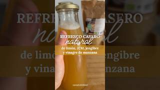 refresco casero natural SIN AZÚCAR  limón jengibre 🍋 🫚 JCM y VM bebidassaludables sinazucar [upl. by Belen]