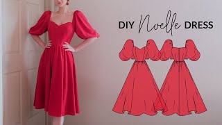 DIY Puff Sleeved Dress  Sewing Pattern [upl. by Kreda]