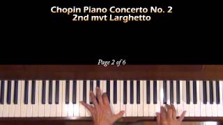 Chopin Piano Concerto No 2 in F Minor Op 21 Larghetto Tutorial Part 1 [upl. by Dopp]