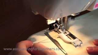 How to Sew a Buttonhole Using The Automatic Buttonhole Janome R Foot [upl. by Pedrick]