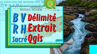 Qgis bassin versant  Extraction du réseau hydrographique et délimitation du bassin versant [upl. by Pyotr]