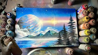 Winter Vibe SPRAY PAINT ART by Skech [upl. by Inesita]