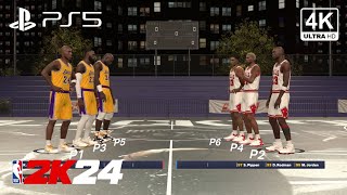 BLACKTOP  Kobe LeBron amp Shaq 3v3 Jordan Rodman amp Pippen  Lakers vs Bulls [upl. by Swithin126]