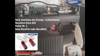 Novoferm Lichtschranke Extra 626 Fehler 2 NovoPort Neu einstellen Anleitung [upl. by Rahs602]