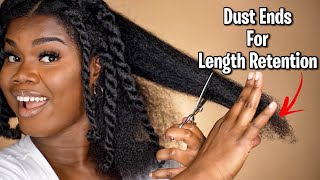 How to Trim and Dust Your Natural Hair at Home [upl. by Eyks]