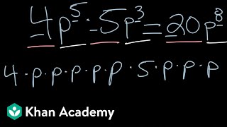 Multiplying monomials  Algebra I  Khan Academy [upl. by Handel171]