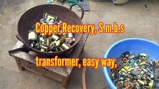 How To Split Transformer Copper Wire EasyCopper Recovery Small Transformer [upl. by Edgell147]