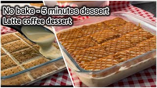 No bake coffee LATTE cold dessert by just madiha urdu recipes [upl. by Ocana839]