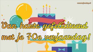 70 JAAR 🎂 Gefeliciteerd met je 70e verjaardag 🎈 FIJNE VERJAARDAG 🎉 naamverjaardag [upl. by Imuya]