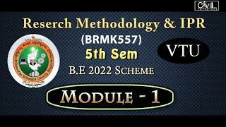 Module1 I Research Methodology amp IPR I Syllabus [upl. by Atalya]