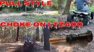 Pull style choke on LTZ 400 KFX amp DVX [upl. by Niala]