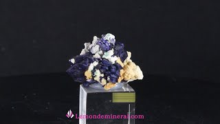 Petit ensemble Azurite malachite et calcite provenance Kerouchen Maroc Année 2019 [upl. by Yelnet]