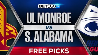 UL Monroe vs South Alabama  College Football Week 9 Predictions Picks and Best Bets [upl. by Sezen]