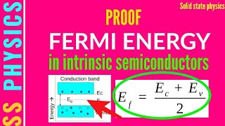 हिंदी Fermi level in intrinsic pure semiconductors proof hd physics [upl. by Acinelav723]