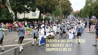 Oktoberfest 2017 Trachten und Schützenzug  Ankunft Grp 0142 [upl. by Lowenstern]