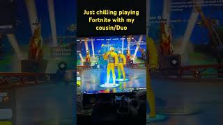 Playing Fortnite with my cousin fortnite fortniteclips [upl. by Arlee]