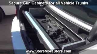 Police Vehicle Gun Cabinets Trunk Rifle Storage Locker  Dodge Chevrolet Ford [upl. by Thais]