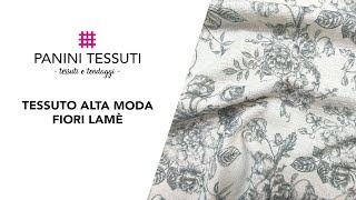 Tessuto Alta Moda Tweed Lamè Floreale Avio per abbigliamento [upl. by Alleuqahs339]