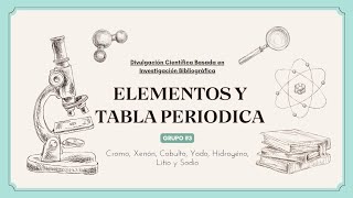 Divulgación Científica Basada en Investigación Bibliográfica Elementos y Tabla Periódica G32024QGI [upl. by Adnorat]