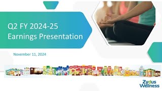 Zydus Wellness Ltd ZYDUSWELL Conference call for Q2 FY 20242025 [upl. by Au241]