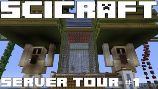 SciCraft Minecraft Server Tour 1  BIGGEST FARMS I HAVE EVER SEEN [upl. by Gibe]