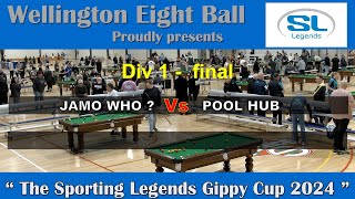 Sporting Legends Gippy Cup  Div 1  FINAL  Jamo Who v Pool Hub [upl. by Tiat]