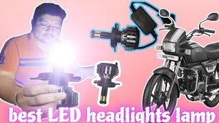 new best LED headlights lamp fitting hero splendor [upl. by Inod]