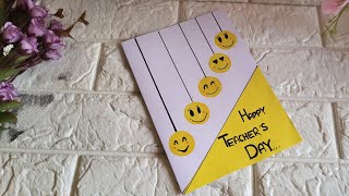 Teachers day card easy and simple but beautifulHow to make teachers day card  teachersdaycard2024 [upl. by Assirec]