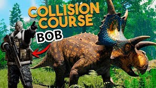 MUNDO PERDIDO HOSTIL VELOCIRAPTOR e HUMANOS ACHEI UM AMIGO BOB  Collision Course  PTBR [upl. by Acinaj]