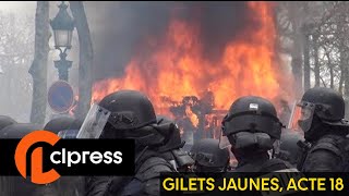 Gilets jaunes Acte 18  scènes de chaos sur les ChampsÉlysées 16 mars 2019 Paris [upl. by Boj882]