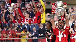 Man United FA cup trophy lifting parade at Wembley full celebrations [upl. by Anaya953]