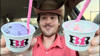 BaskinRobbins IF Ice Cream Flavors Review Blue’s Boardwalk Bash and Blossom’s Berry Twirl [upl. by Adnilra]